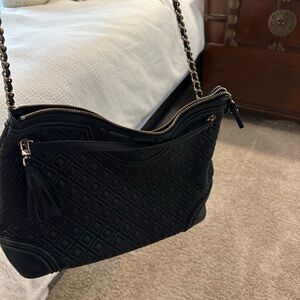 Tory Burch Black Quilted Shoulder Bag